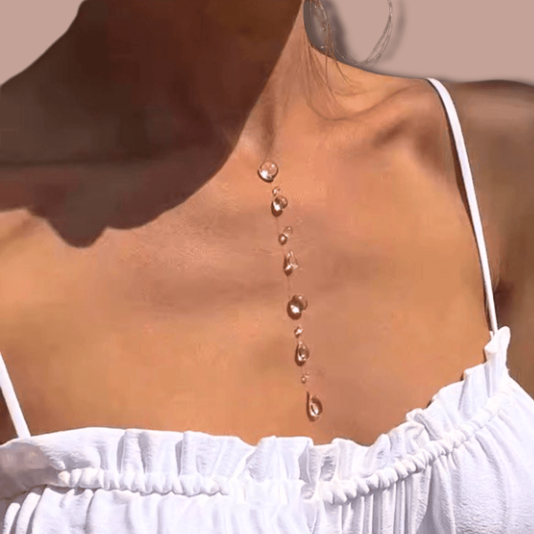 Dewdrop Cascade Platinum-Plated Necklace- In Nepal