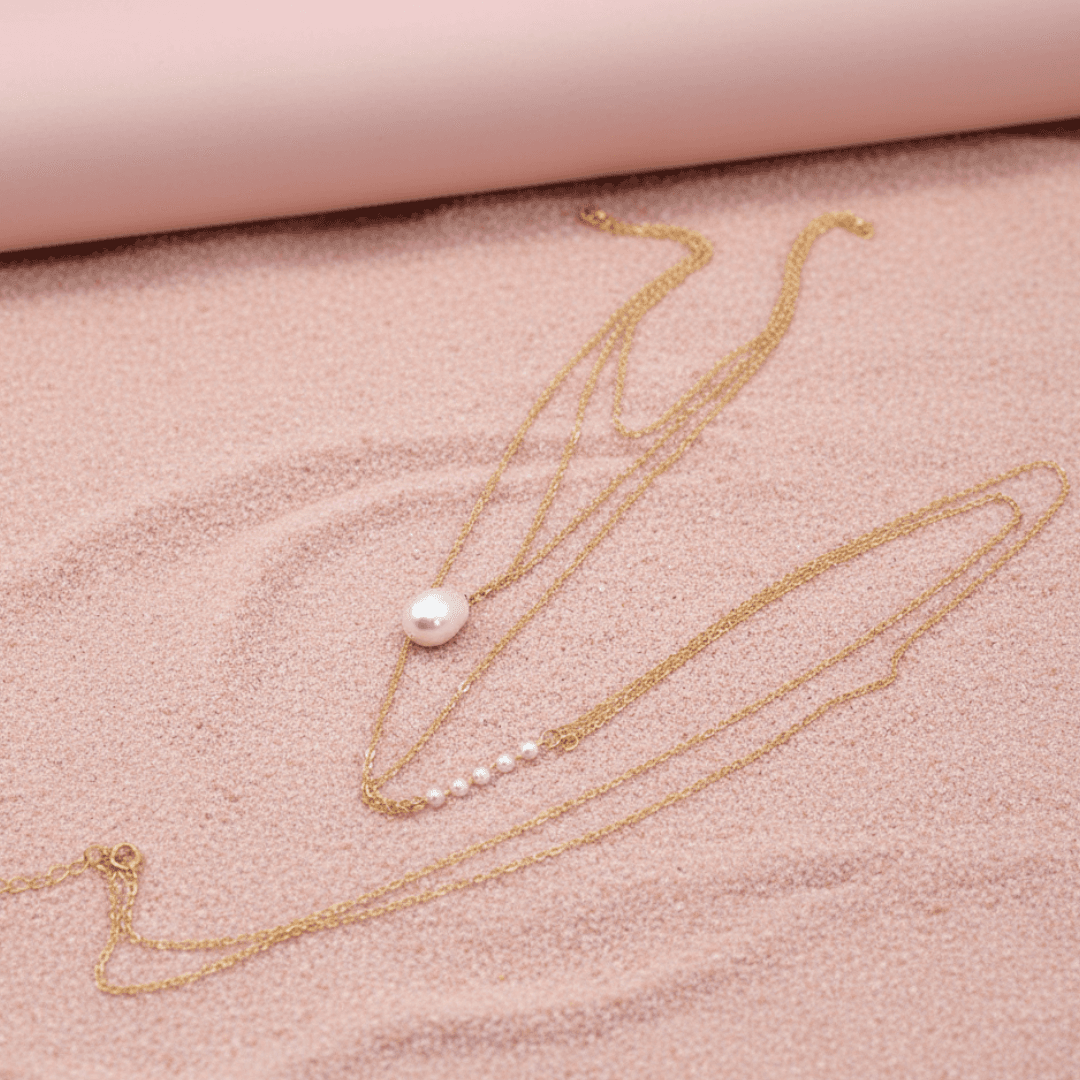 Elegant Pearl & Crystal Long Tassel Back Chain Necklace