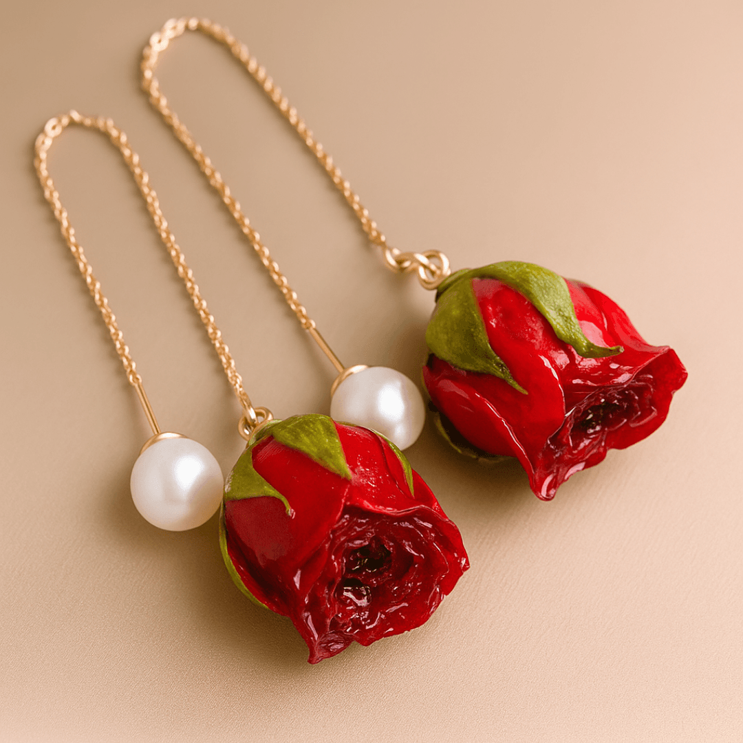 Eternal Rose Drop Earrings