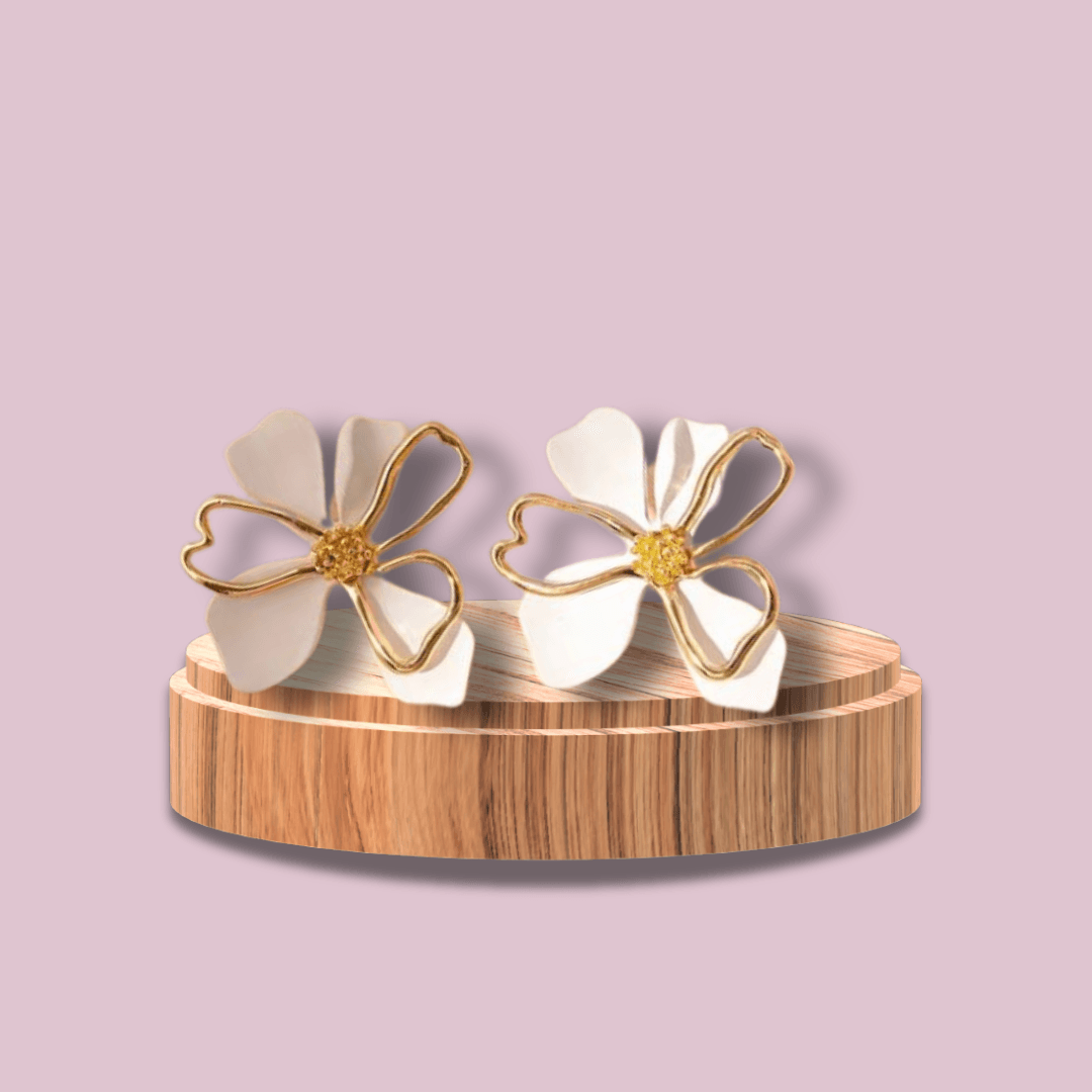 High-End Casual Elegant Double-Layered Flower Petals Stud Earrings